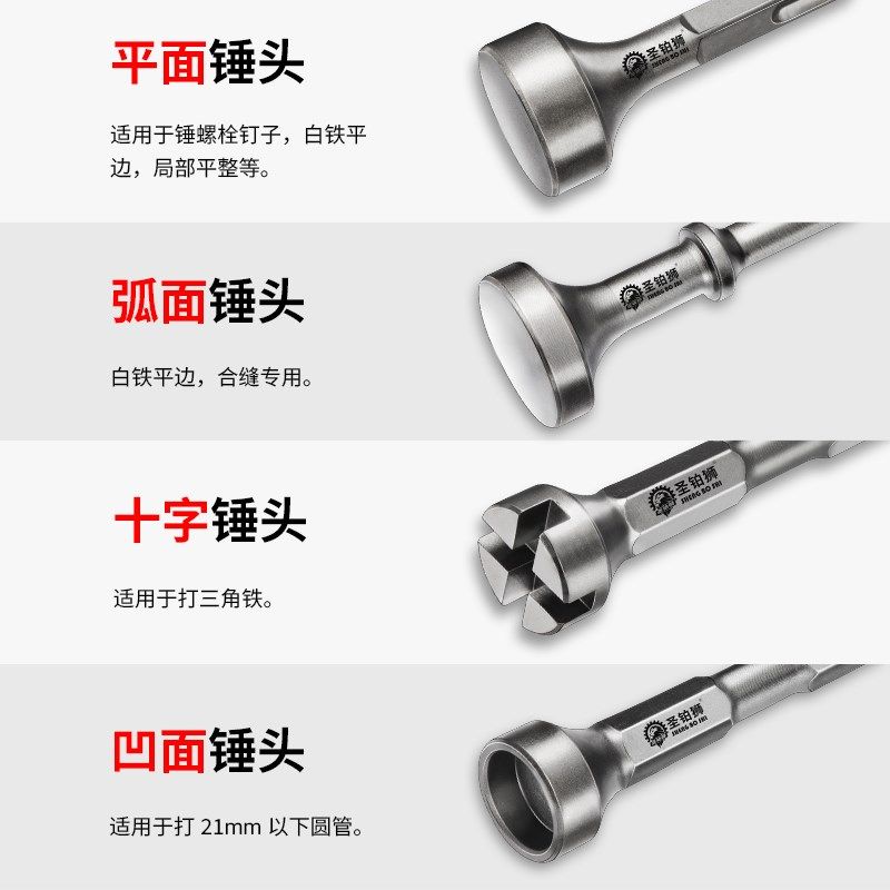 打桩锤头电锤凿头冲击钻电镐敲击头敲边锤打夯螺栓白铁合缝机钻头,淘宝优惠券,粉丝福利购,淘宝优惠卷