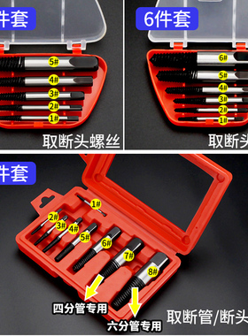断头螺丝取出器断牙滑牙退丝反牙反丝取断丝神器万能专用工具套装
