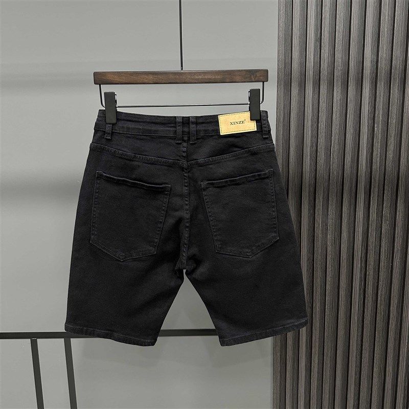 卡其黑色修身小脚牛仔短裤男夏潮流弹力舒适五分裤中裤5分沙滩裤,淘宝优惠券,粉丝福利购,淘宝优惠卷