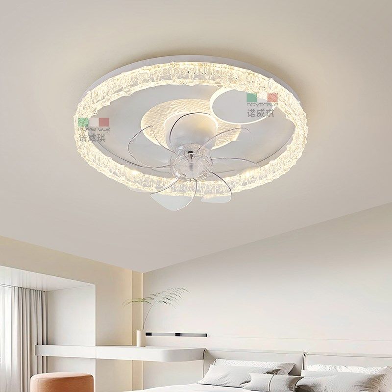 25新款LED护眼智能语音卧室风扇灯轻奢变频现代可摇头房间吸顶灯,淘宝优惠券,粉丝福利购,淘宝优惠卷