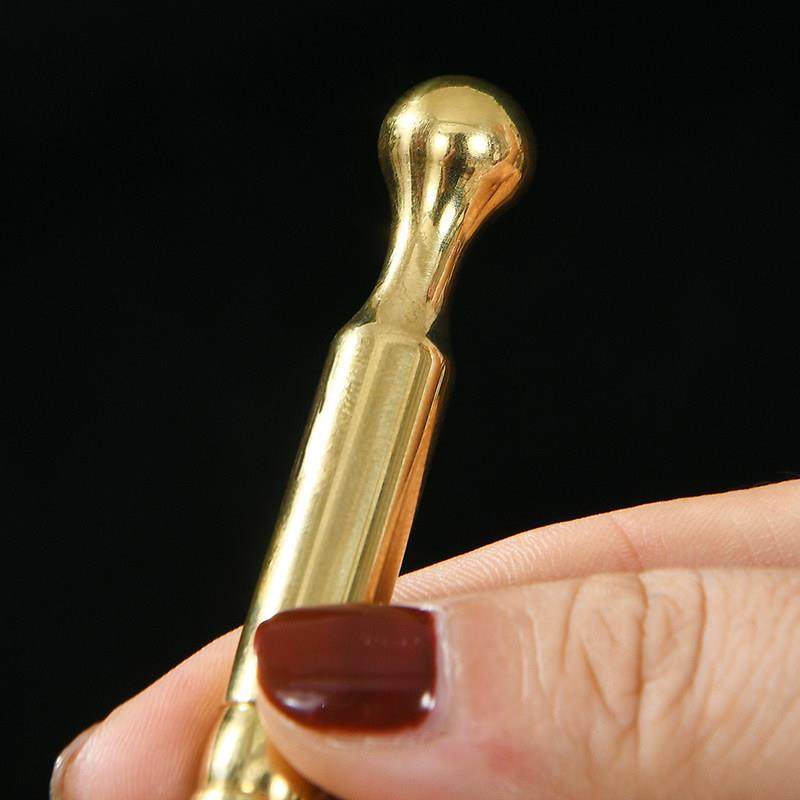 蕲名堂纯黄铜艾灸点穴笔面部脚底按摩笔点筋棒疏通筋络按穴位工具,淘宝优惠券,粉丝福利购,淘宝优惠卷