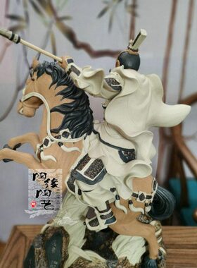 陶瓷工艺品  石湾公仔  三英战吕布 吕布 三国