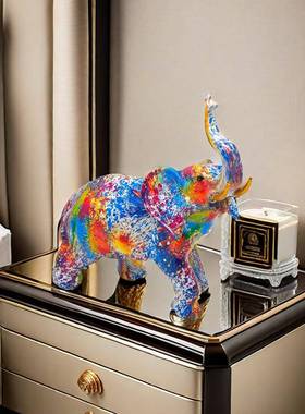 意多彩色象书架装饰品工艺大品家D2457居创饰书房装品桌面摆设