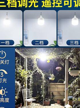 2025新款太阳能室内照明家用户外庭院电灯充电超亮感应一拖二灯泡