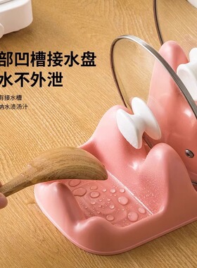 厨房锅盖架多功能创意双层台面锅盖菜板收纳锅铲汤勺筷子置物架