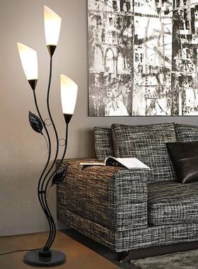 BK9K边大型客厅落地装摆件软轻饰装电视柜沙发旁边F767JS65奢两立