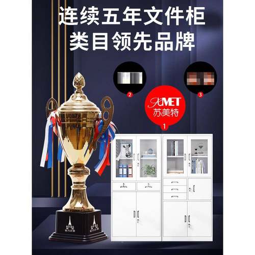 *二斗矮柜办公室抽铁文件柜带锁屉收储纳柜家皮用阳二斗矮柜台物 - 图2