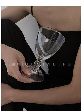 Qnmin 美人卷珠帘 深坐颦蛾眉创意酒杯玻璃酒杯鸡尾酒杯香槟酒杯
