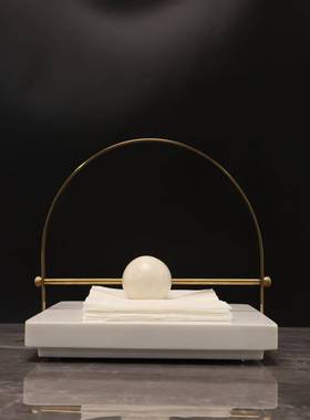 装欧式简约纸纸巾架样板房镇电几视柜书房客厅0347茶家居软饰品摆