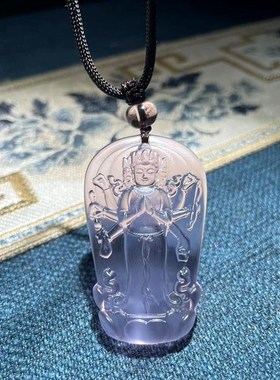 古法琉璃默利支天菩萨摩力男女款吊坠八臂观音佛像挂件饰品