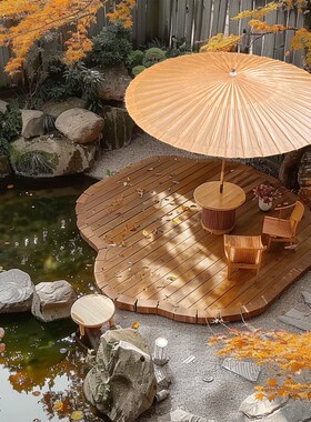 中式户外大油纸伞古风防雨遮阳大油纸伞复古庭院伞围炉Z煮茶网红