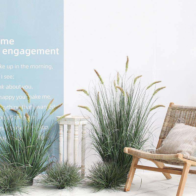 现货仿真绿植猫尾巴草盆栽室内植物造景景观橱窗装饰芦苇草假花束,淘宝优惠券,粉丝福利购,淘宝优惠卷
