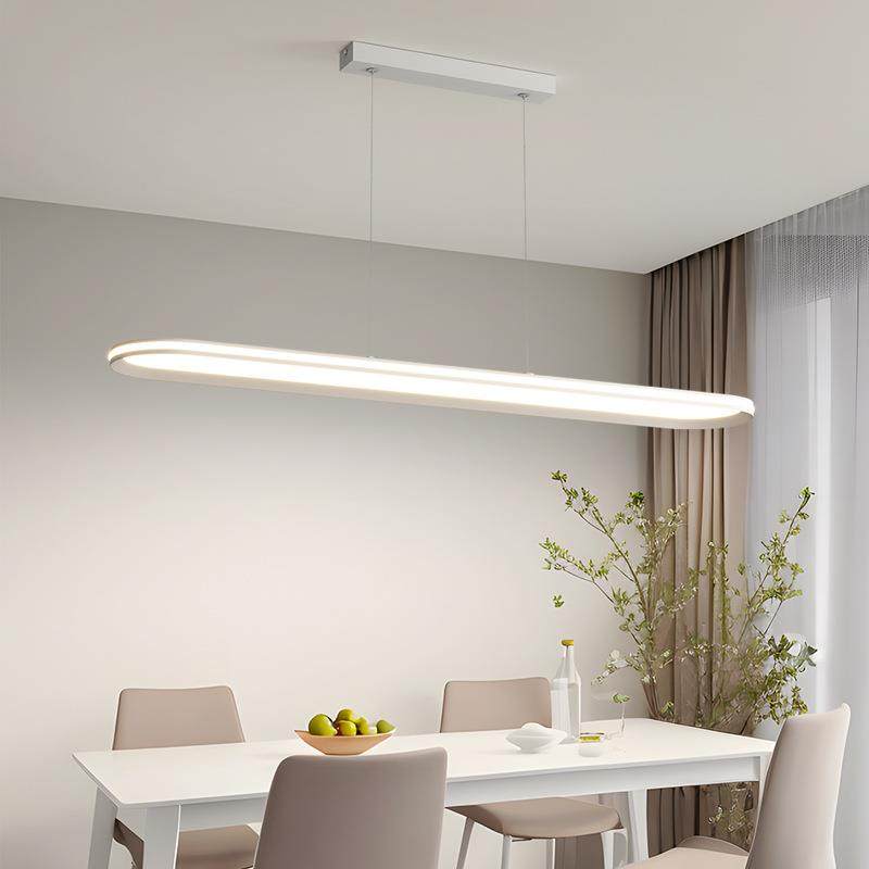 餐厅吊灯简约现代一字长条灯全光谱护眼吧台餐吊灯智能办公照明灯,淘宝优惠券,粉丝福利购,淘宝优惠卷