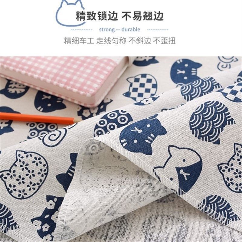 棉麻壁纸花边布艺北欧ins风小清新长方形家用餐桌茶几宿舍书桌垫,淘宝优惠券,粉丝福利购,淘宝优惠卷