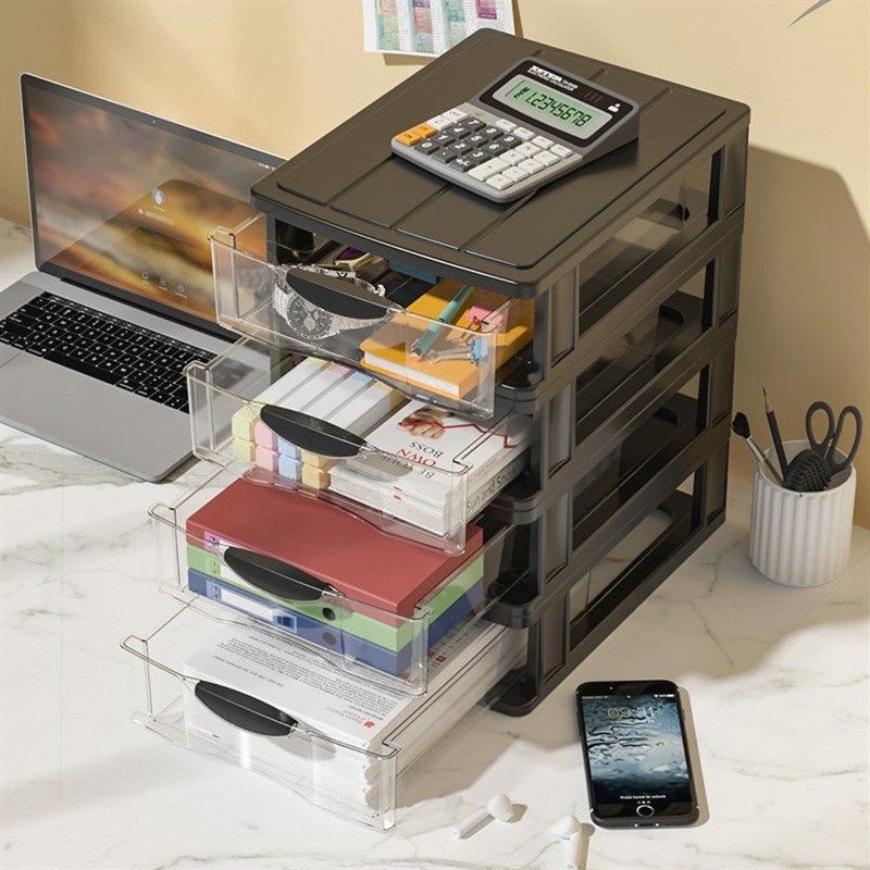 透明办公桌面收纳盒抽屉式化妆品收纳柜桌上学生宿舍文件杂物盒子,淘宝优惠券,粉丝福利购,淘宝优惠卷