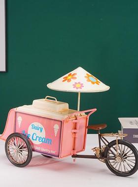 复冰淇淋车桌TB665637面铁摆件模型艺甜品古店橱窗酒柜样装板间饰