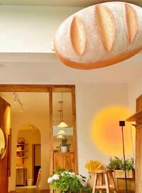 牌仿真大面包模型雕塑立体发光面包店烘焙店门头壁挂装饰挂件