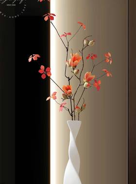 入户玄关装饰摆件电视柜壁龛高细长花瓶客厅家居装饰品轻奢感