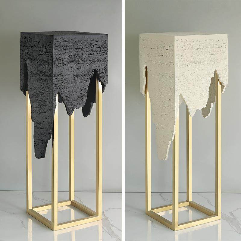 轻奢摆件大理石雕塑摆台基座客厅电视柜旁落地玄关艺术展示台底座,淘宝优惠券,粉丝福利购,淘宝优惠卷