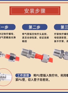 铜气管快拧接头调速单向限流气缸金属气动快拧节流阀SL6-01/8-02