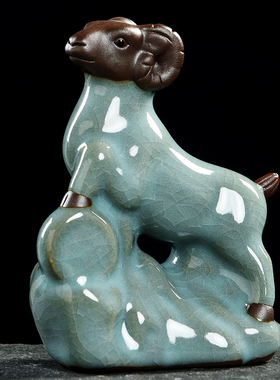 陶瓷十二生肖摆件鼠牛虎r兔龙蛇马羊狗鸡狗猪属相工艺品家居装饰