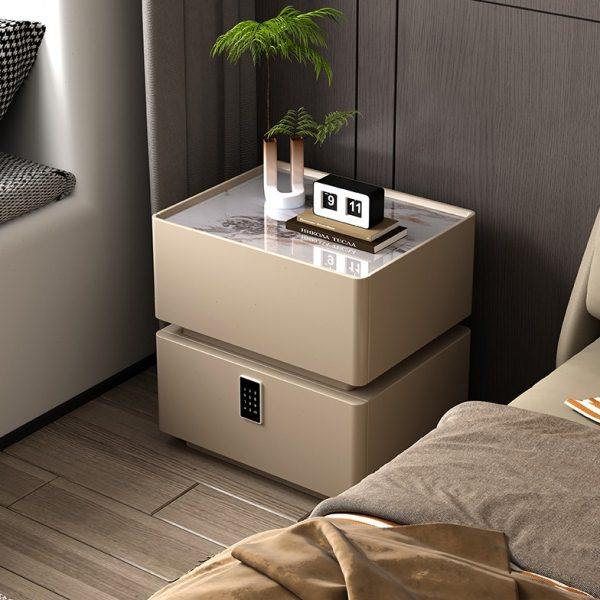 轻奢智能床头柜卧室简约密码锁床边收纳柜2024新款高级感储物斗柜,淘宝优惠券,粉丝福利购,淘宝优惠卷