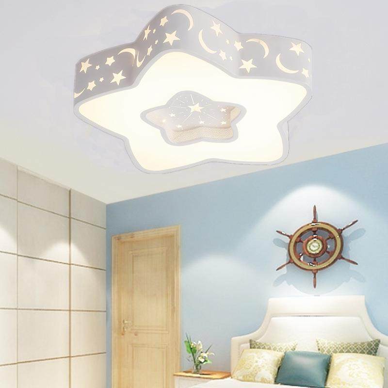 儿童卧室吸顶灯五角星星铁艺LED灯 时尚创意孩子房间灯现代简约灯,淘宝优惠券,粉丝福利购,淘宝优惠卷