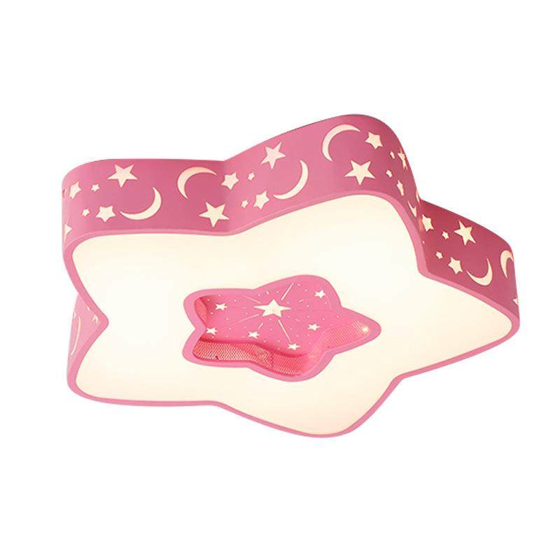 儿童卧室吸顶灯五角星星铁艺LED灯 时尚创意孩子房间灯现代简约灯,淘宝优惠券,粉丝福利购,淘宝优惠卷