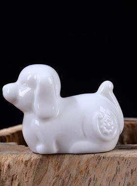 β随身带十二生肖摆件陶瓷老鼠兔龙蛇马羊猴牛子鸡狗猪装饰
