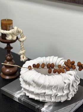 现代样板房间中古摆件葫芦木纹烛台黑古铜色雕塑软装饰品后现代