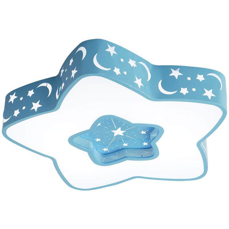 儿童卧室吸顶灯五角星星铁艺LED灯 时尚创意孩子房间灯现代简约灯,淘宝优惠券,粉丝福利购,淘宝优惠卷