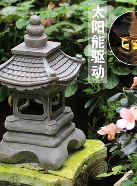 户外落地日式庭院装饰宫灯石灯花园别墅室内创意摆件禅意景观