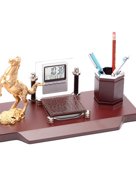 高档老板领导办公室招财简约现代创意办公桌摆P件文台书房桌面笔