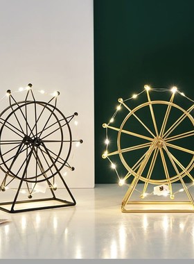 简约现代客厅电视k柜酒柜装饰品摆件创意旋转摩天轮办公室桌面摆
