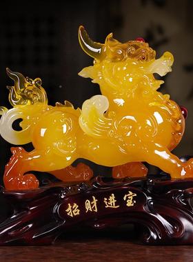 65820612玄财貔貅摆件大号一对店铺开业乔迁送礼招家居客厅电柜关