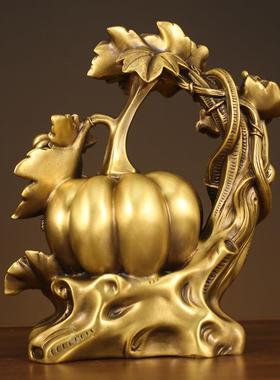 财丰收摆件黄铜家客厅玄关送装富饰品乔迁MZL新居新店居开业礼