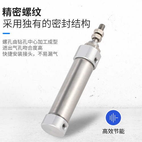 CDJ2B 10/16x5/10/15/20/30/35/40/50/75/100不锈钢迷你气缸SMC型 - 图1