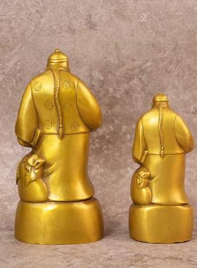 宏达 黄铜 一本万利 铜财神爷铜像礼品摆件