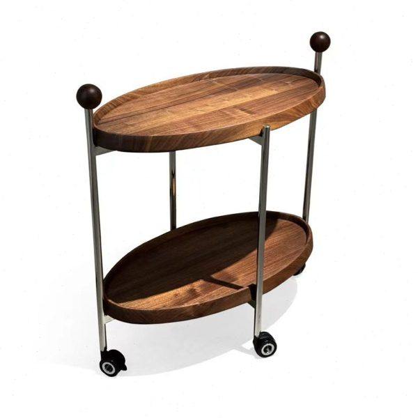 哇噢黑胡桃木调酒吧台餐车双层储物中岛台小酒柜 餐厅移动小餐车,淘宝优惠券,粉丝福利购,淘宝优惠卷