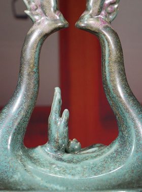 钧瓷香插佛在心中摆件居家玄关装饰品陶瓷复古长辈领导高档礼盒装