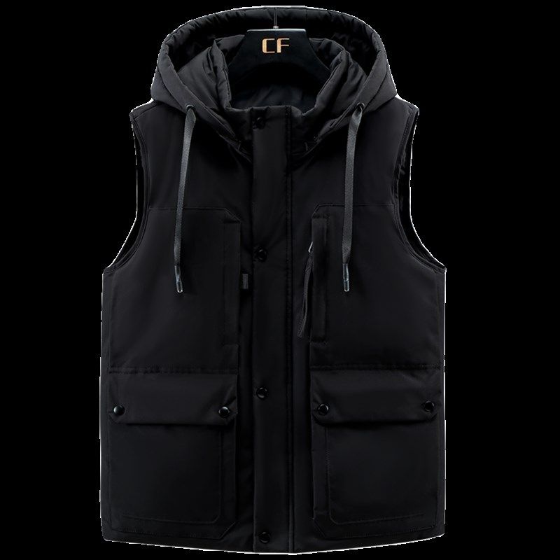 棉马甲男2023秋冬季新款大尺码可拆帽加肥加厚羽绒棉背心保暖男装,淘宝优惠券,粉丝福利购,淘宝优惠卷