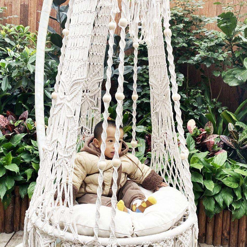 手工绳编吊篮椅子室内秋千卧室家用阳台户外庭院懒人摇篮网红吊床,淘宝优惠券,粉丝福利购,淘宝优惠卷
