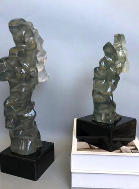 树脂工艺品摆件家居客厅复古中式轻奢风装饰品景观摆件工艺品