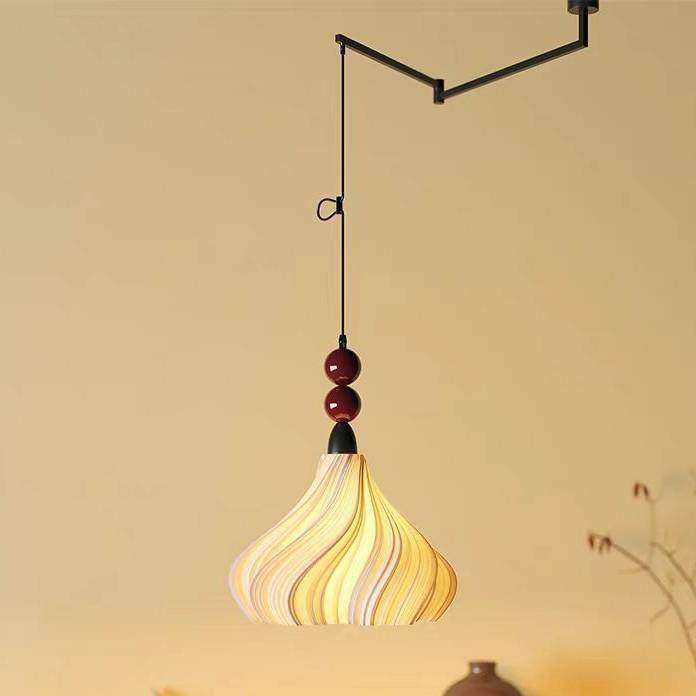 照迎设计师款艺术裙摆可移位餐厅吊灯家用护眼饭厅餐桌主灯摇臂灯,淘宝优惠券,粉丝福利购,淘宝优惠卷