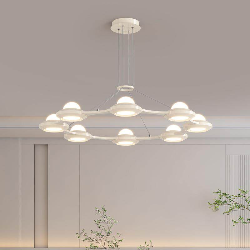 2025新款法式奶油风创意大厅主灯全光谱护眼广东中山灯具客厅吊灯,淘宝优惠券,粉丝福利购,淘宝优惠卷