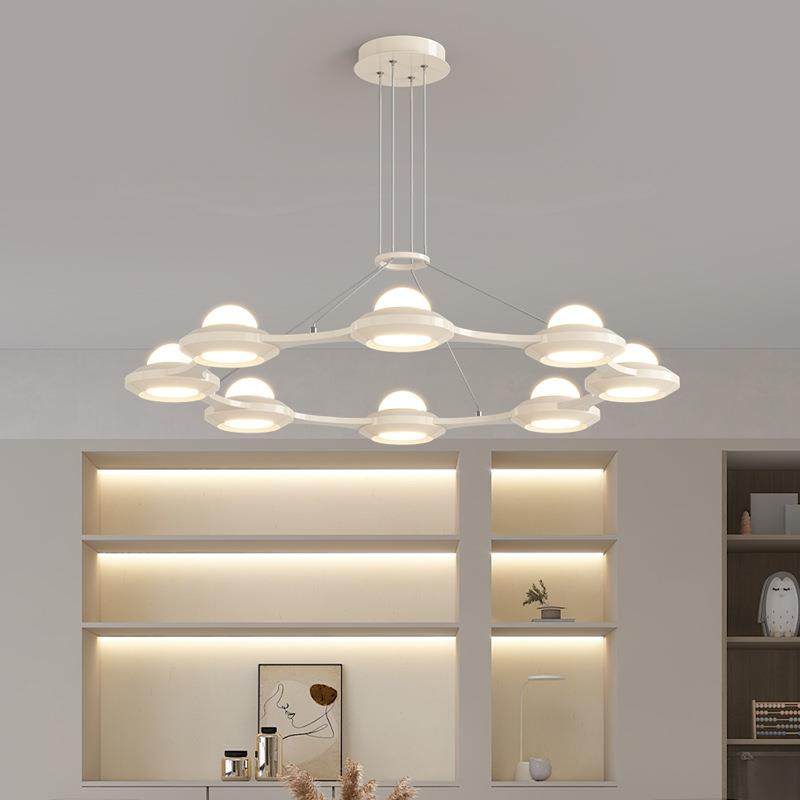 2025新款法式奶油风创意大厅主灯全光谱护眼广东中山灯具客厅吊灯,淘宝优惠券,粉丝福利购,淘宝优惠卷