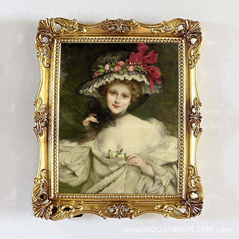 复古雕花装饰摆台欧式相框法式树脂挂墙装饰画框床头挂画民宿风格,淘宝优惠券,粉丝福利购,淘宝优惠卷