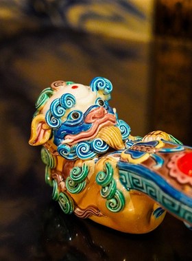 【本尼家】非遗手工彩釉交趾陶事事如意陶瓷家居桌面装饰玄关摆件