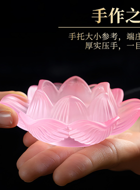 琉璃莲花香炉家用室内檀香炉线香炉沉香熏香炉摆件香插香座上香炉