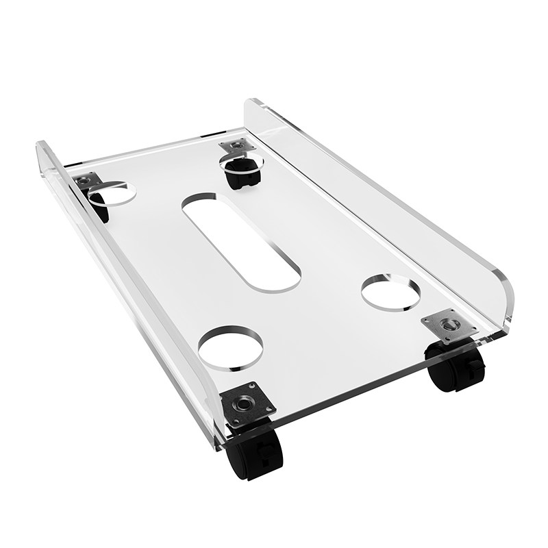 Acrylic desktop computer host bracket removable pulley rack chassis cabinet base main cabinet tray